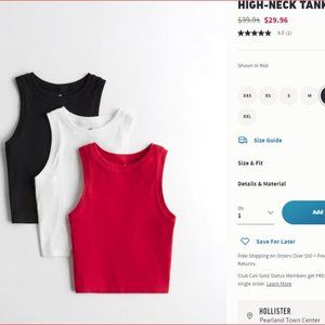 Hollister High neck tank 3 pack *New* L